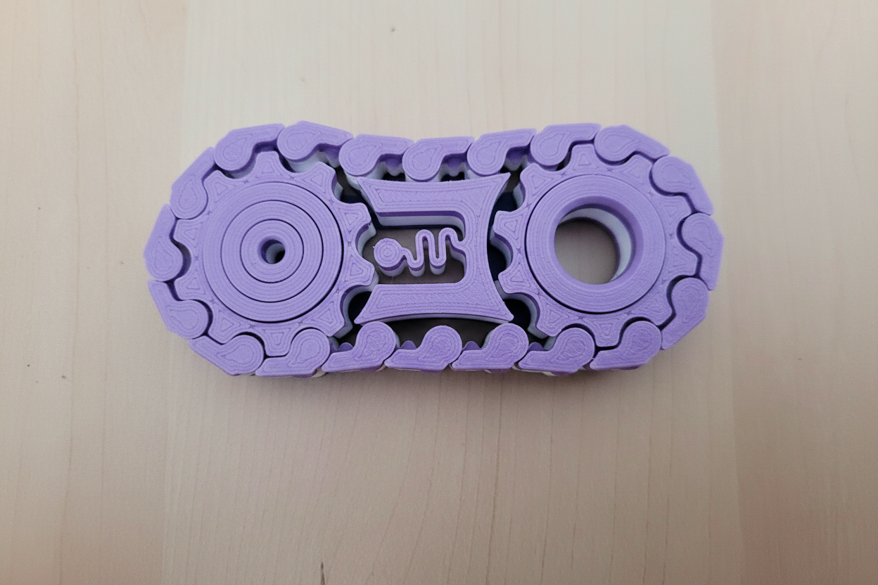 Thread-Clicker Fidget – lavender purple, pohled shora